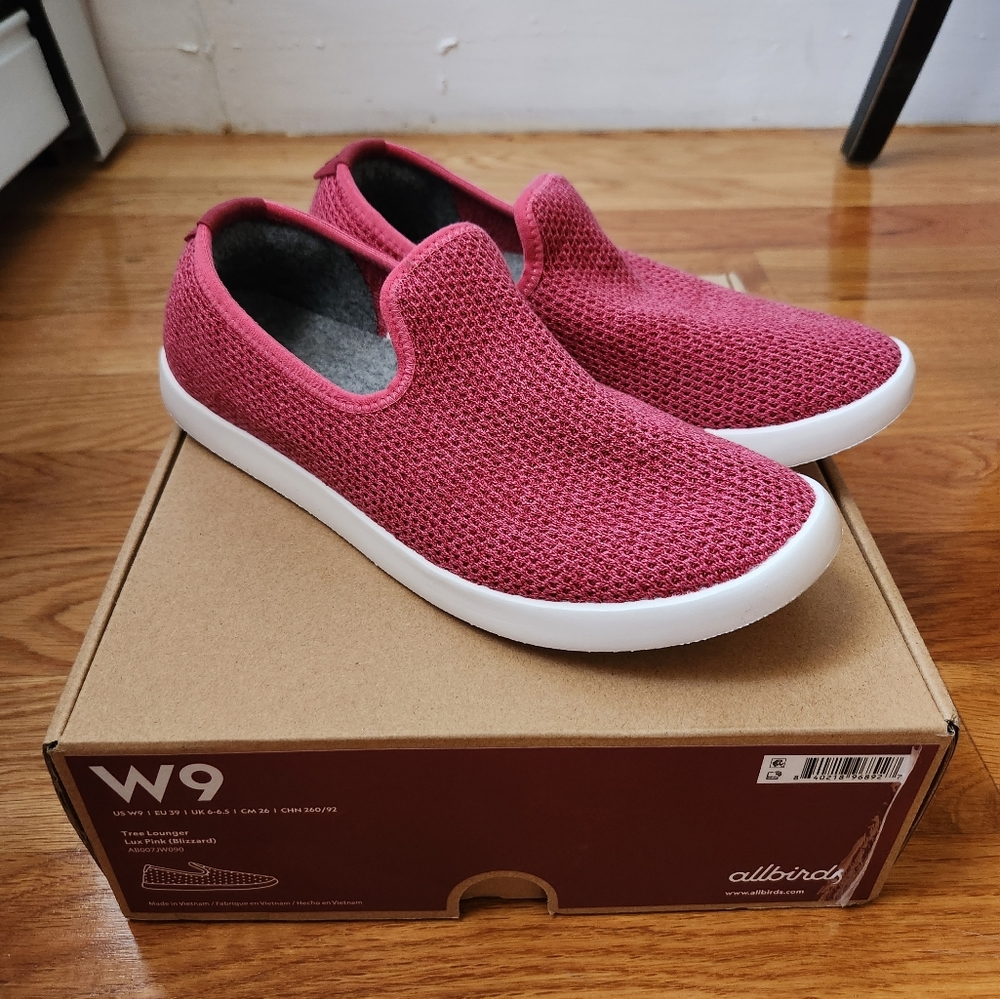 Allbirds Tree Lounger Lux Pink (Blizzard) sneakers shoes size US W9